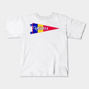 Andorra Flag Pennant Kids T-Shirt